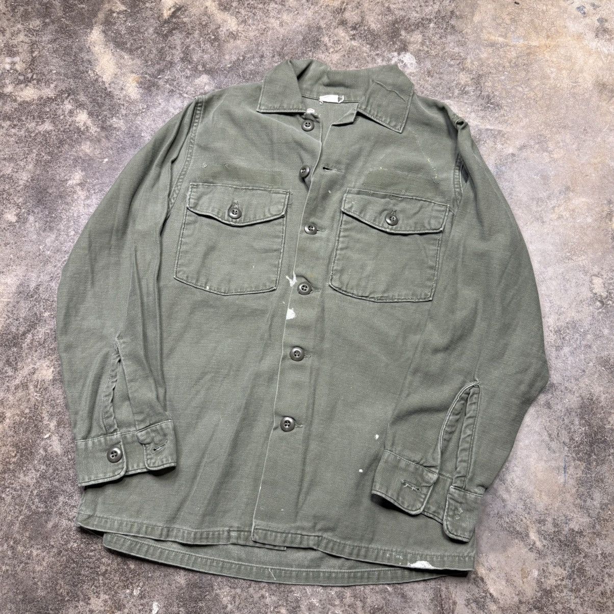 Vintage vintage green OG 107 US navy button up shirt Size US M / EU 48-50 / 2 - 2 Thumbnail