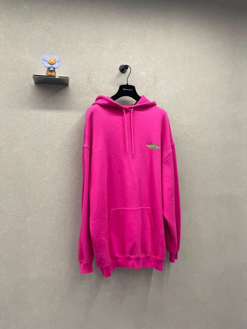 Balenciaga Balenciaga Pink Hooded Drawstring Sweatshirt Size S Size US S / EU 44-46 / 1 - 2 Thumbnail