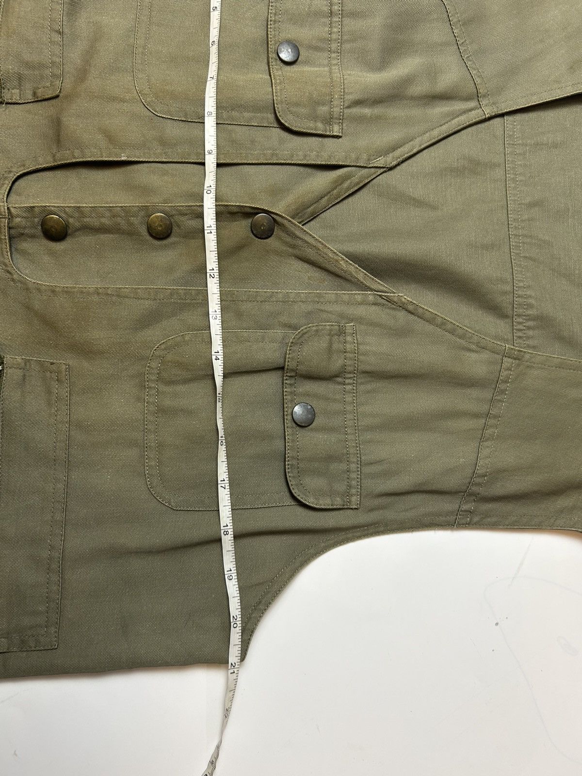 Vintage GREAT FIELD MULTI POCKET ARMY GREEN VEST Size US XL / EU 56 / 4 - 4 Thumbnail