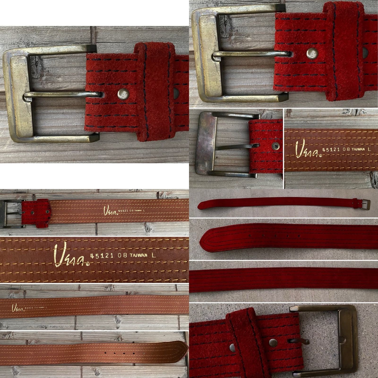 Vintage Vera Belt Red Suede Western Boho 70s 80s L Women Waist Belt Vintage Taiwan Slip-on Style Cowgirl Shirt Accessories Size ONE SIZE - 10 Thumbnail