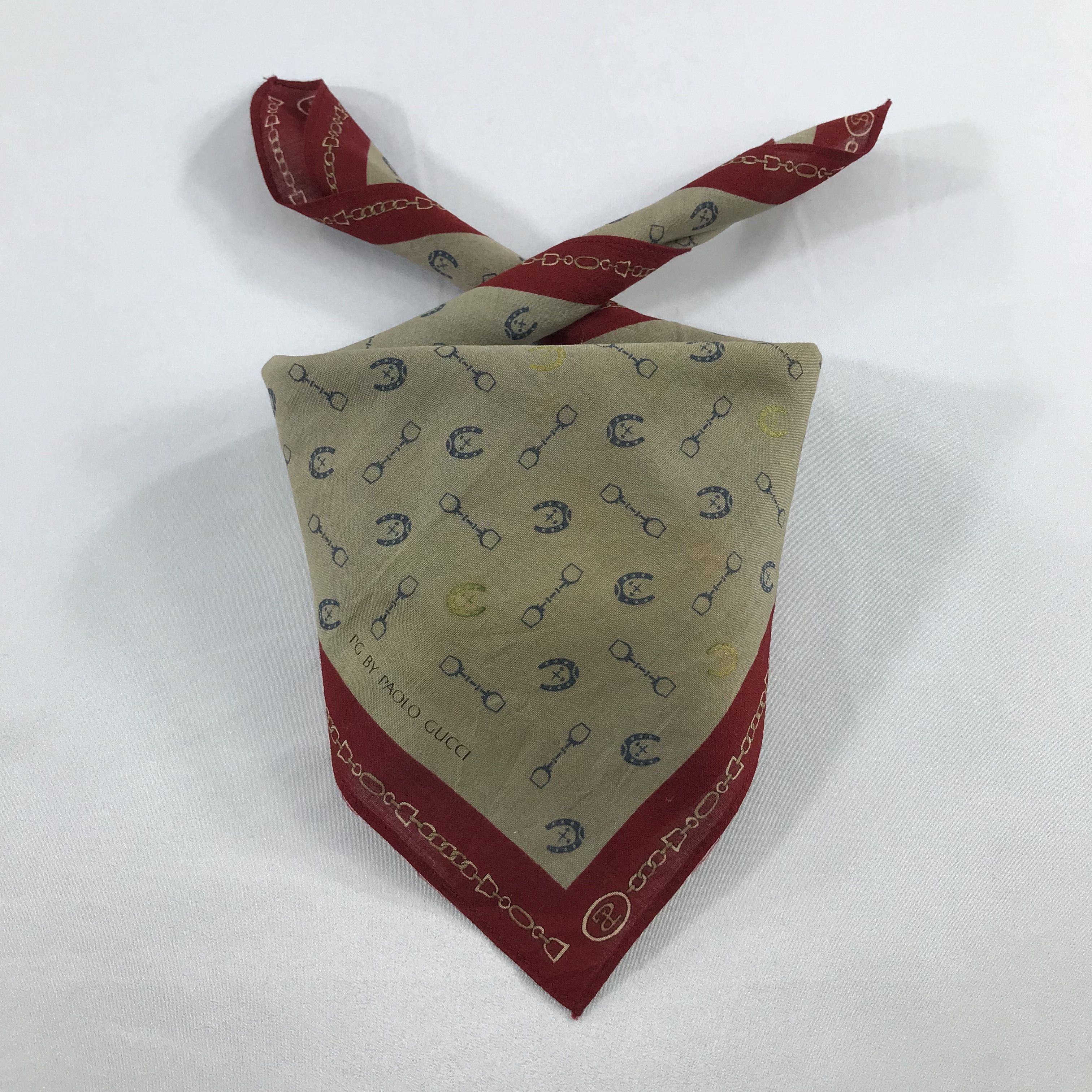 Paolo Gucci × Vintage Paolo Gucci Bandana / Handkerchief / Neckerchief - S2520 Size ONE SIZE - 3 Thumbnail