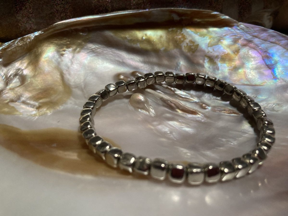 Other Silver coloured square beaded bracelet Size ONE SIZE - 1 Thumbnail