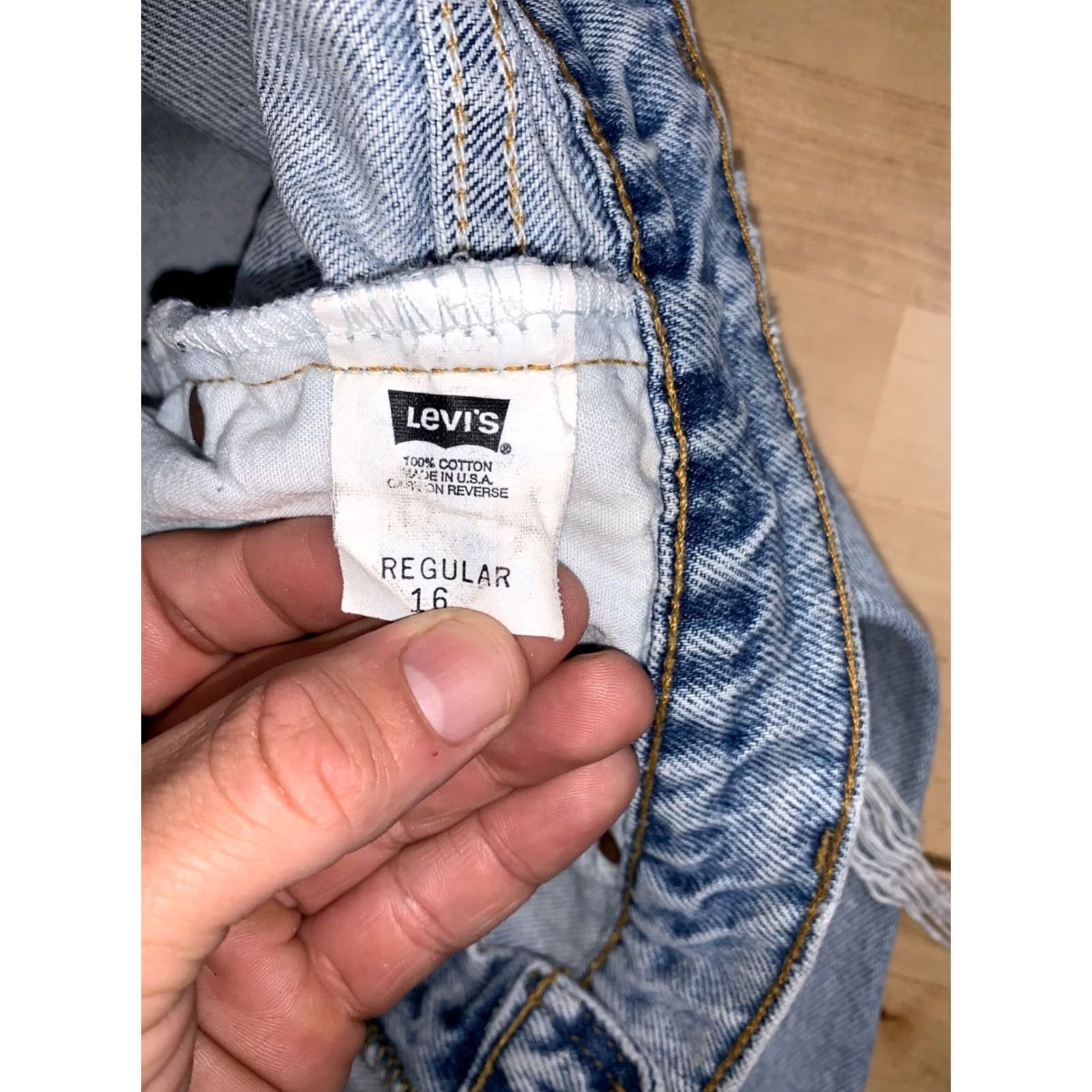 Levi's VINTAGE Levi's Orange Tab Jeans Women's 16 Regular Straight Relax 80s 90s Distress 13069 Size 38" / US 16 / IT 52 - 3 Thumbnail