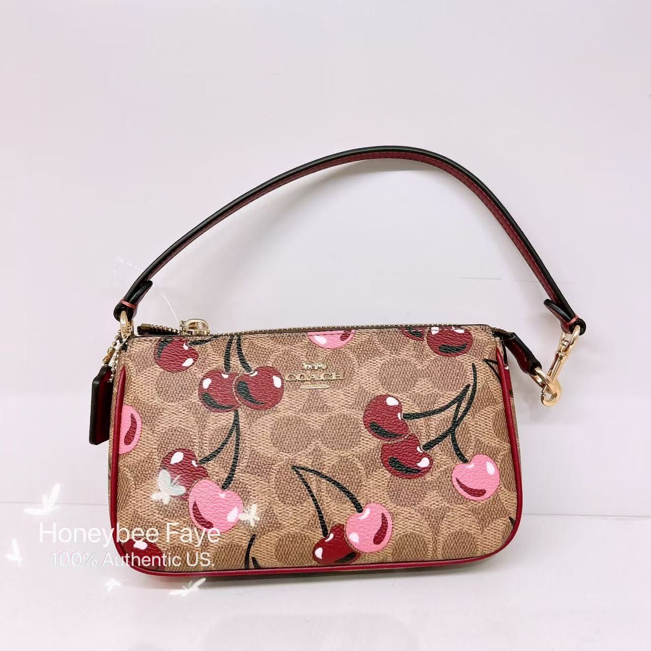 Coach 🍒 Nolita 19 In Signature Canvas With Cherry Print CZ011 Size ONE SIZE - 2 Thumbnail