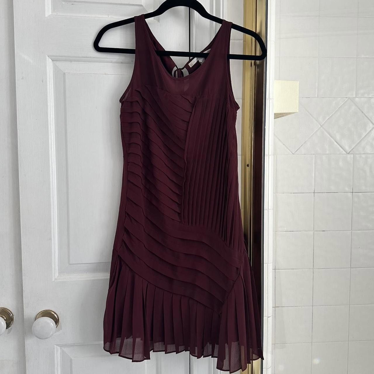 Designer Lauren Conrad Women's Burgundy and Red Dress Size XS / US 0-2 / IT 36-38 - 1 Thumbnail