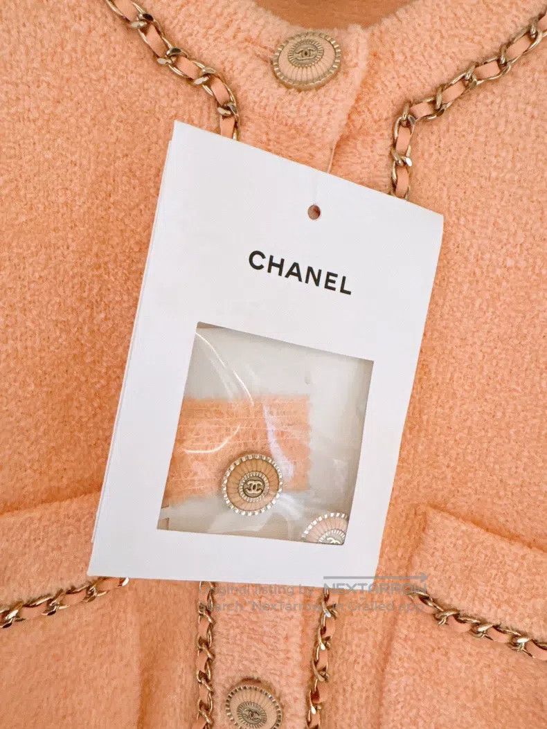 Chanel Chanel Orange-pink chain towel jacket Size XS / US 0-2 / IT 36-38 - 9 Thumbnail