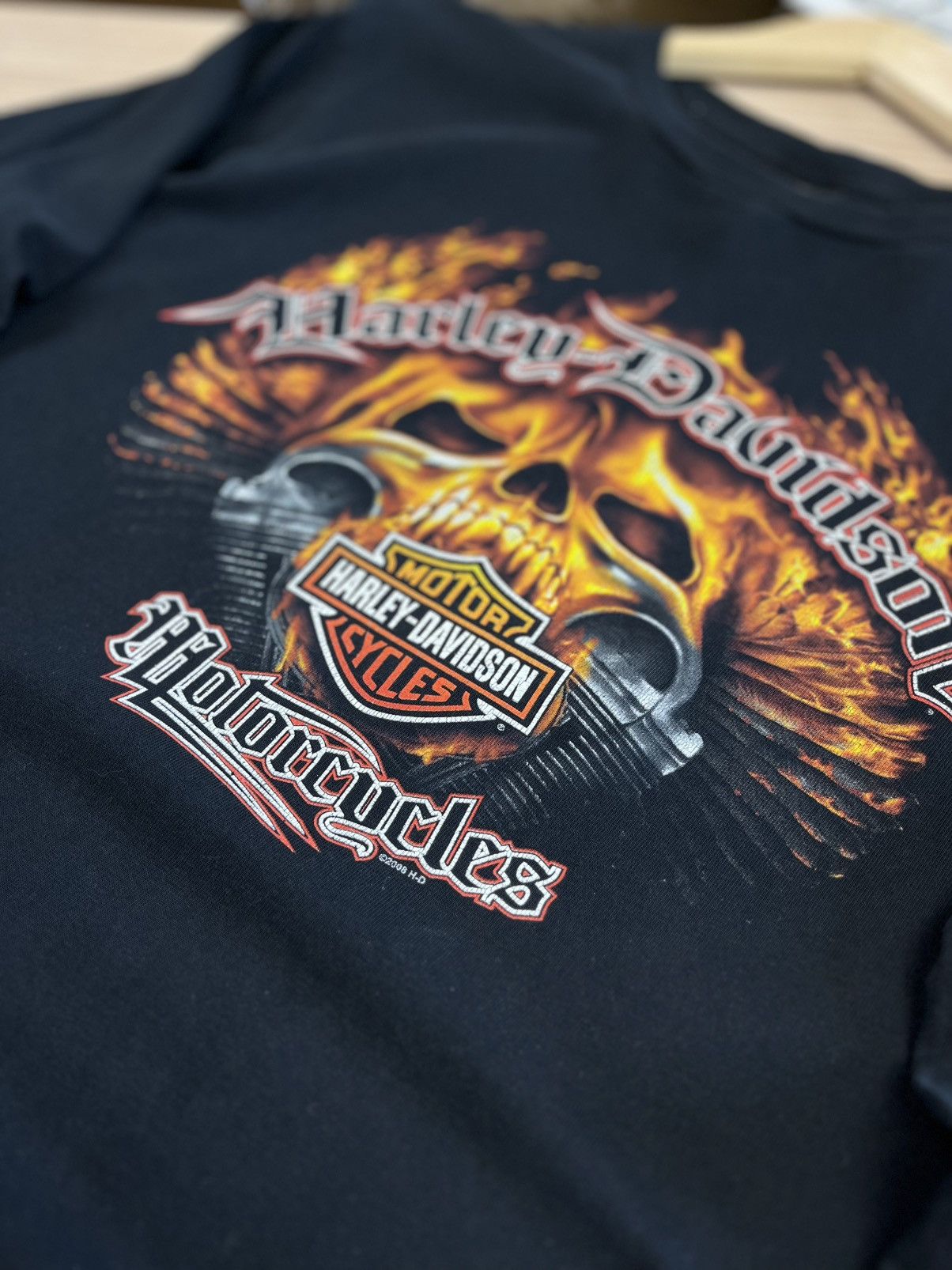 Harley Davidson × Vintage Harley davidson longsleeve shirt flame Size US M / EU 48-50 / 2 - 5 Thumbnail