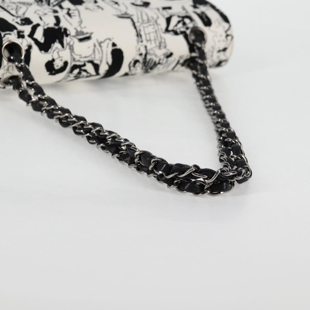 Chanel CHANEL Chain Shoulder Bag Canvas White Silver CC Size ONE SIZE - 7 Thumbnail