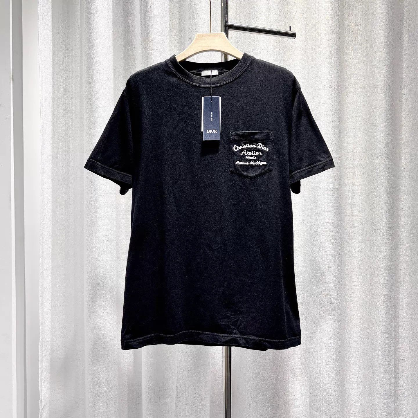 Dior 2018 Dior Homme Atelier Men's Logo-printed Black T-shirt