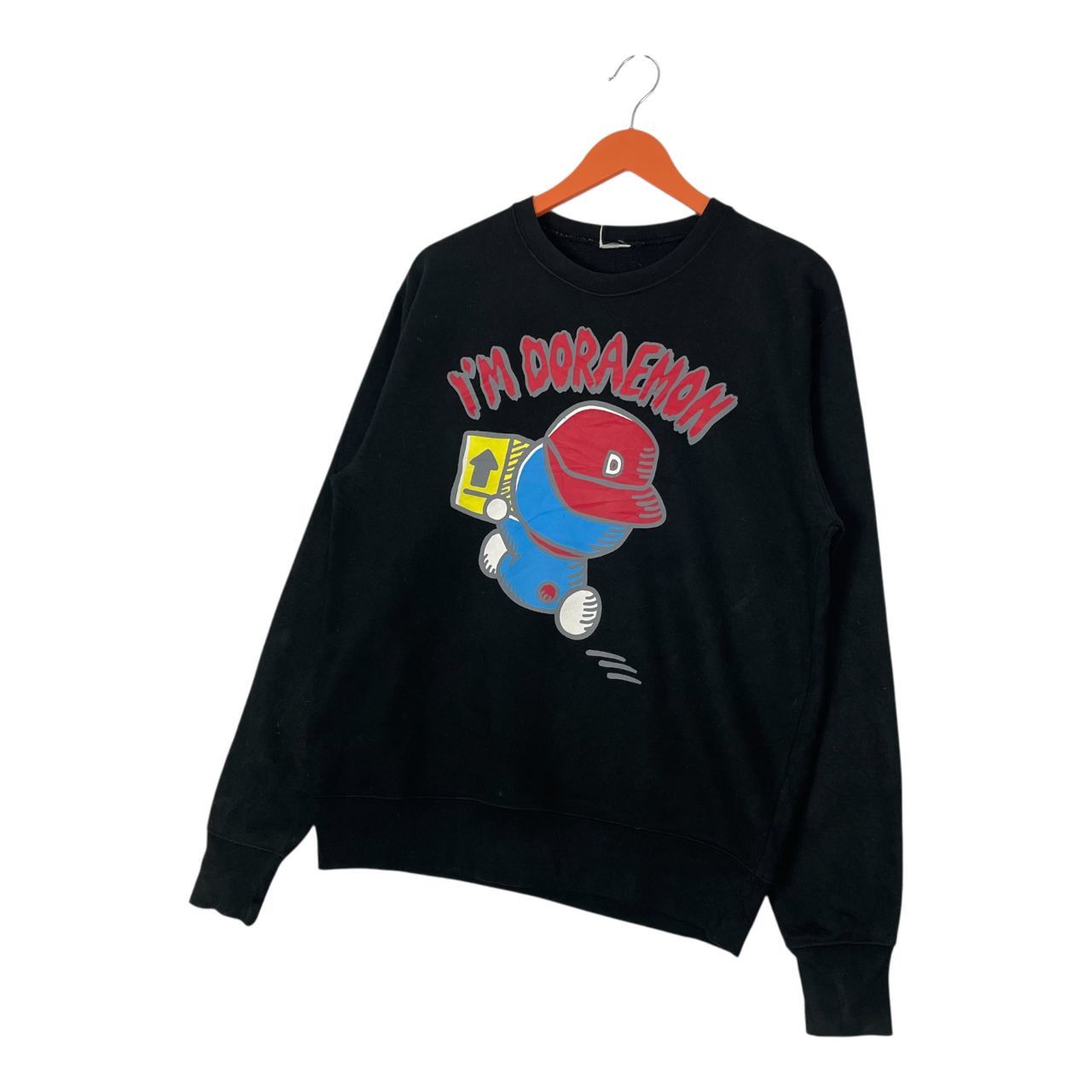 Anime Vintage Doraemon Big Printed Logo Sweatshirt Size US M / EU 48-50 / 2 - 2 Thumbnail
