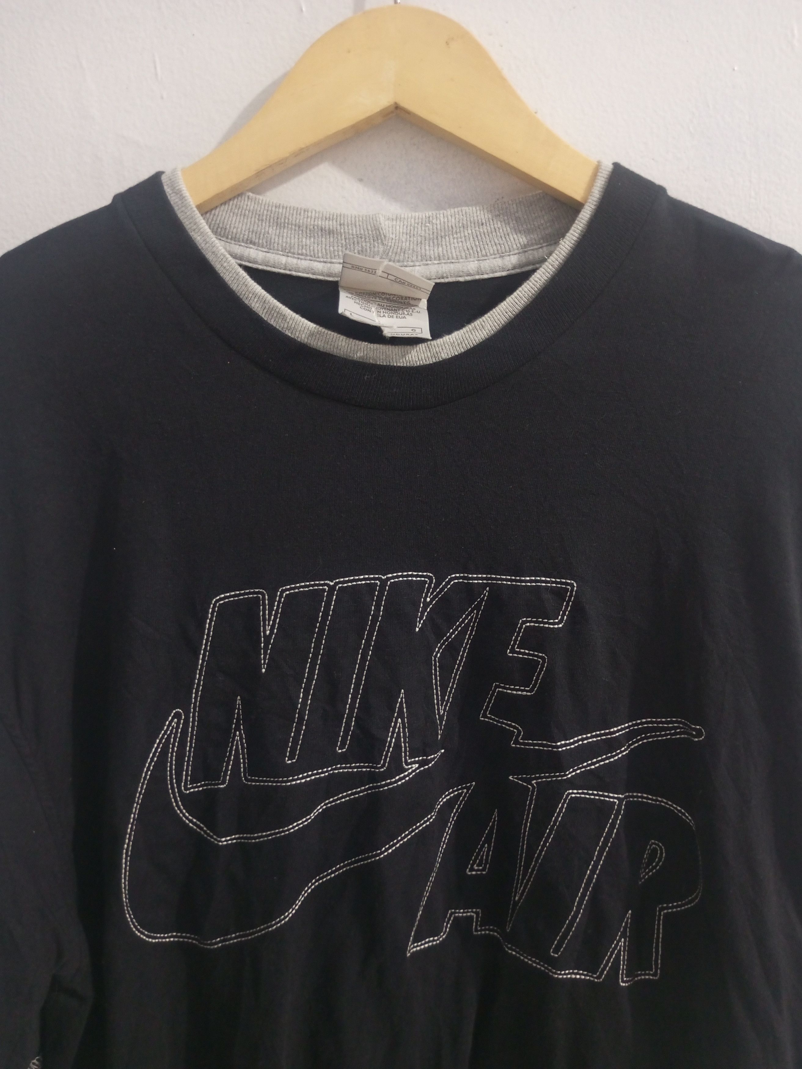 Nike × Vintage Vintage y2k nike double layer long sleeve tshirt Size US L / EU 52-54 / 3 - 11 Thumbnail