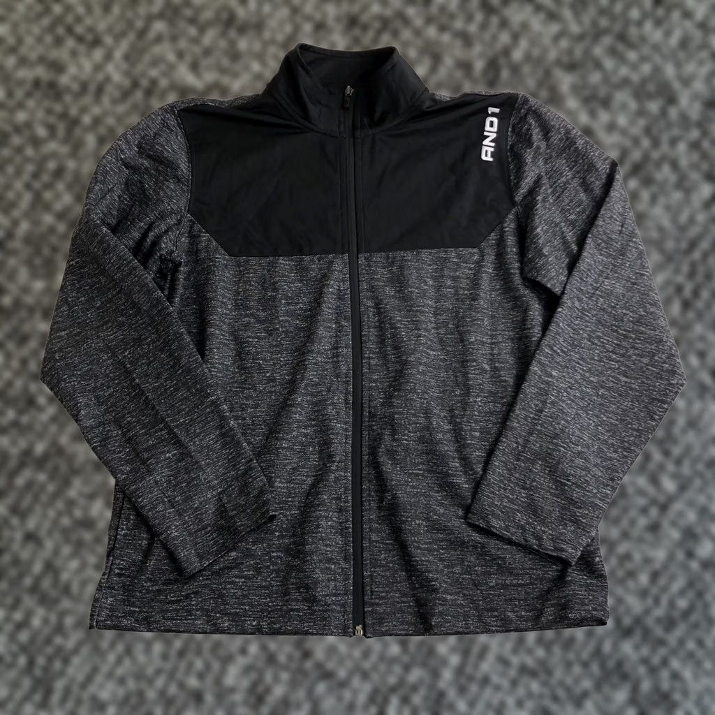 Vintage AND1 Brand For Ballers Mens M Full Zip Sweat Track Jacket Gray O83 Size M / US 6-8 / IT 42-44 - 1 Thumbnail