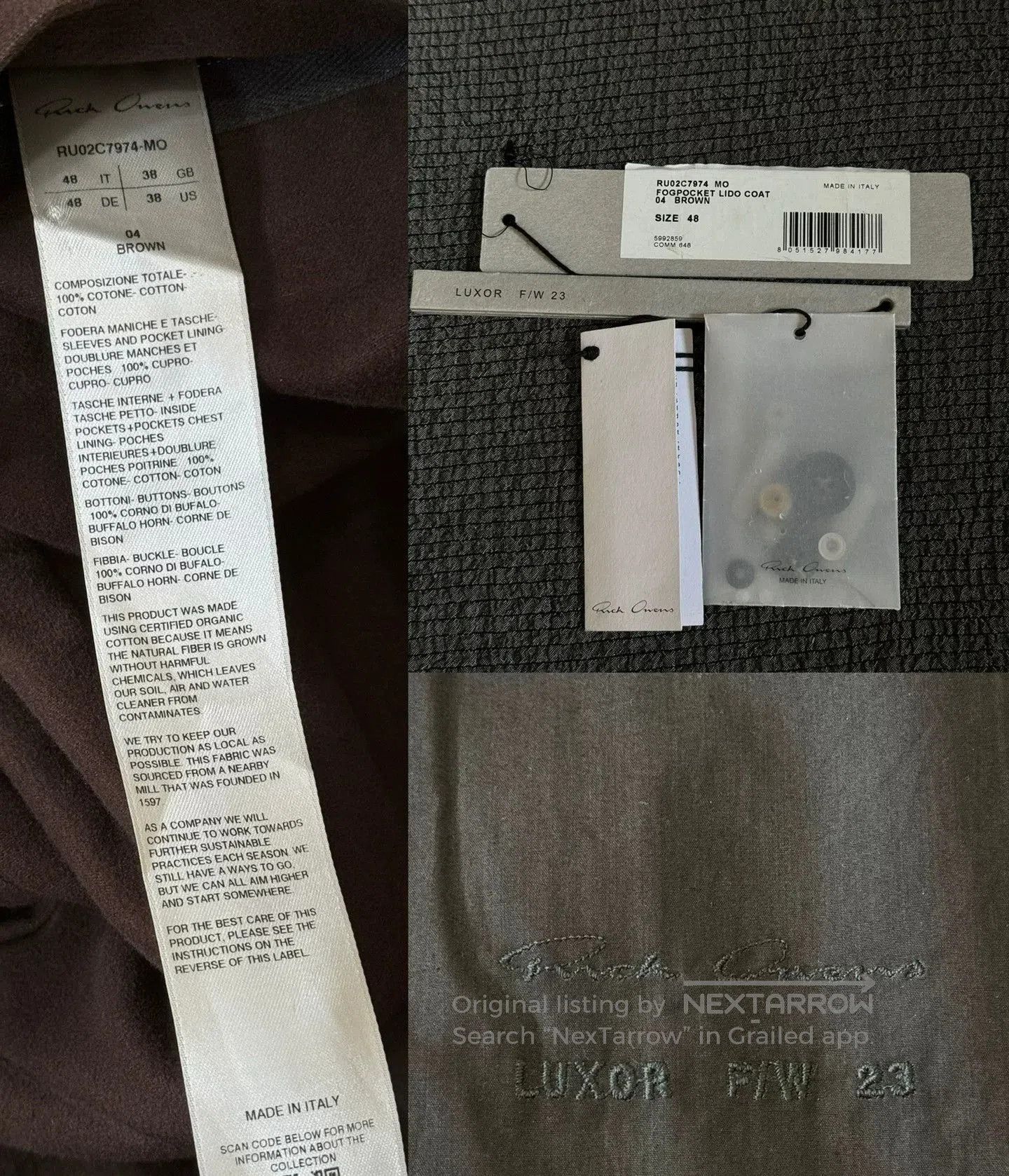 Rick Owens brown parka waistcoat from Rick Owens. Size US M / EU 48-50 / 2 - 5 Thumbnail