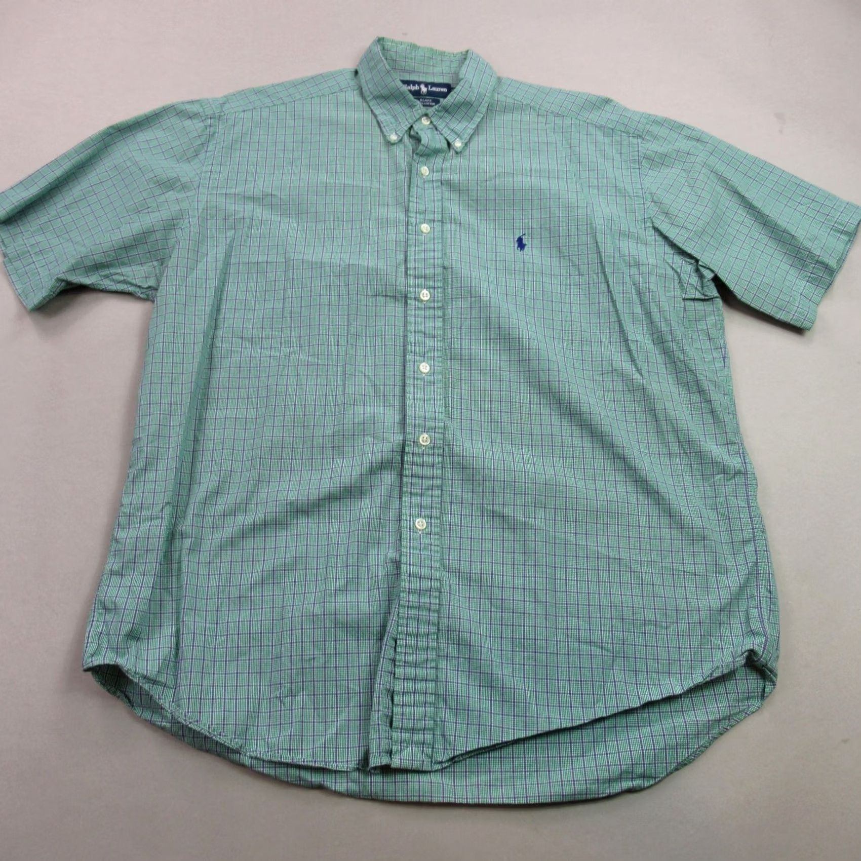 Polo Ralph Lauren Ralph Lauren Shirt Mens Large Short Sleeve Button Front Blake Green Casual Size US L / EU 52-54 / 3 - 2 Thumbnail