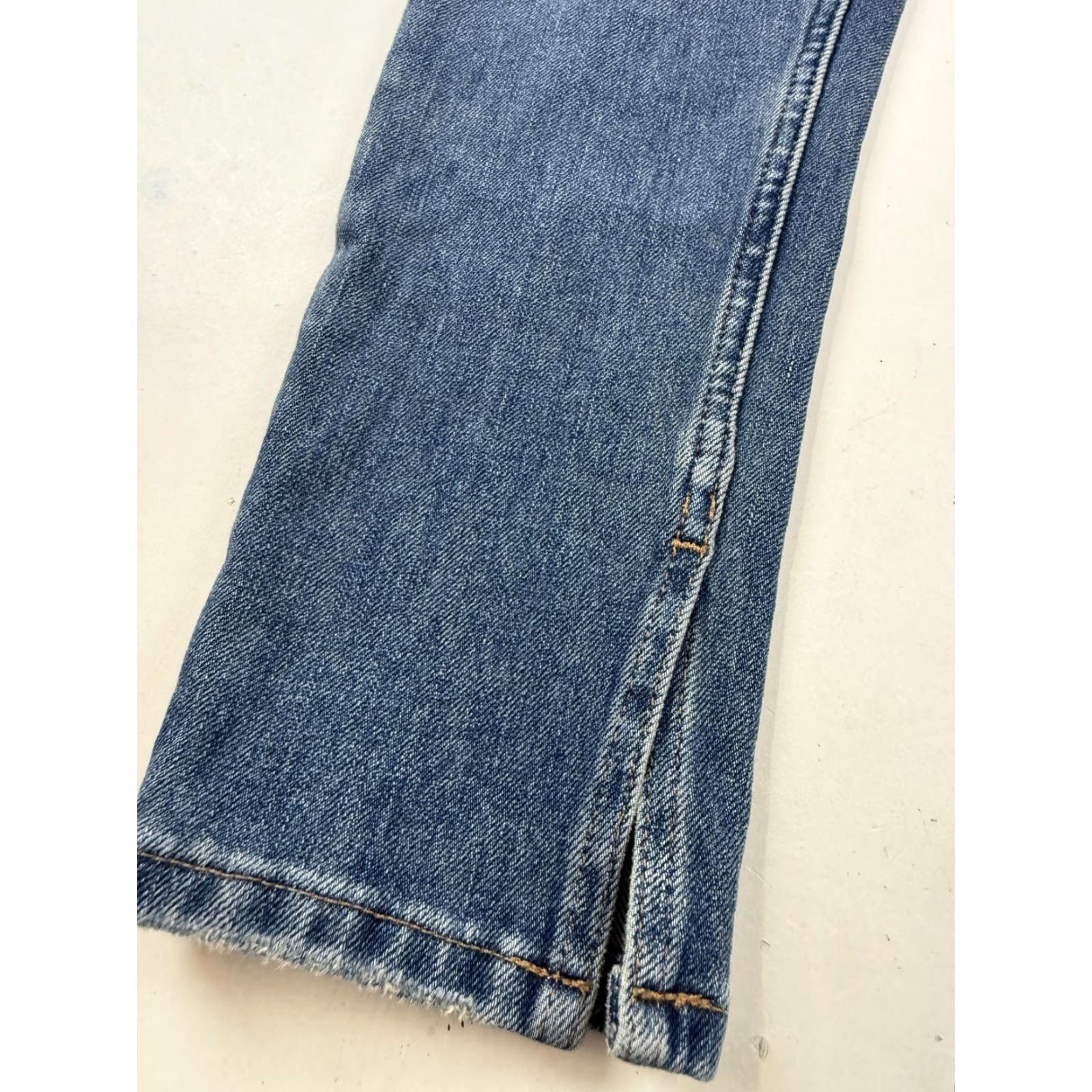 Banana Republic Banana Republic Jeans Womens 29 Blue Mid Rise Skinny Ankle Slit Stretch Denim Size 29" - 2 Thumbnail