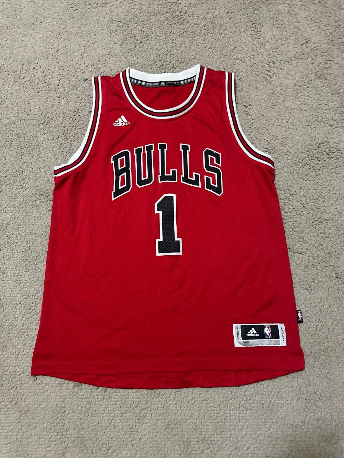 Adidas Vintage Adidas Chicago Bulls Derrick Rose #1 Red NBA Jersey Size US L / EU 52-54 / 3 - 1 Thumbnail