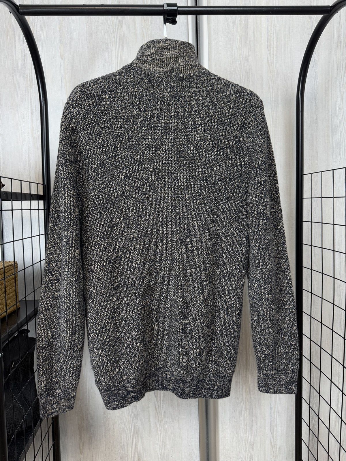 Folk Folk 1/4 zip cotton stretchy knitted pullover sweater Size US L / EU 52-54 / 3 - 5 Thumbnail