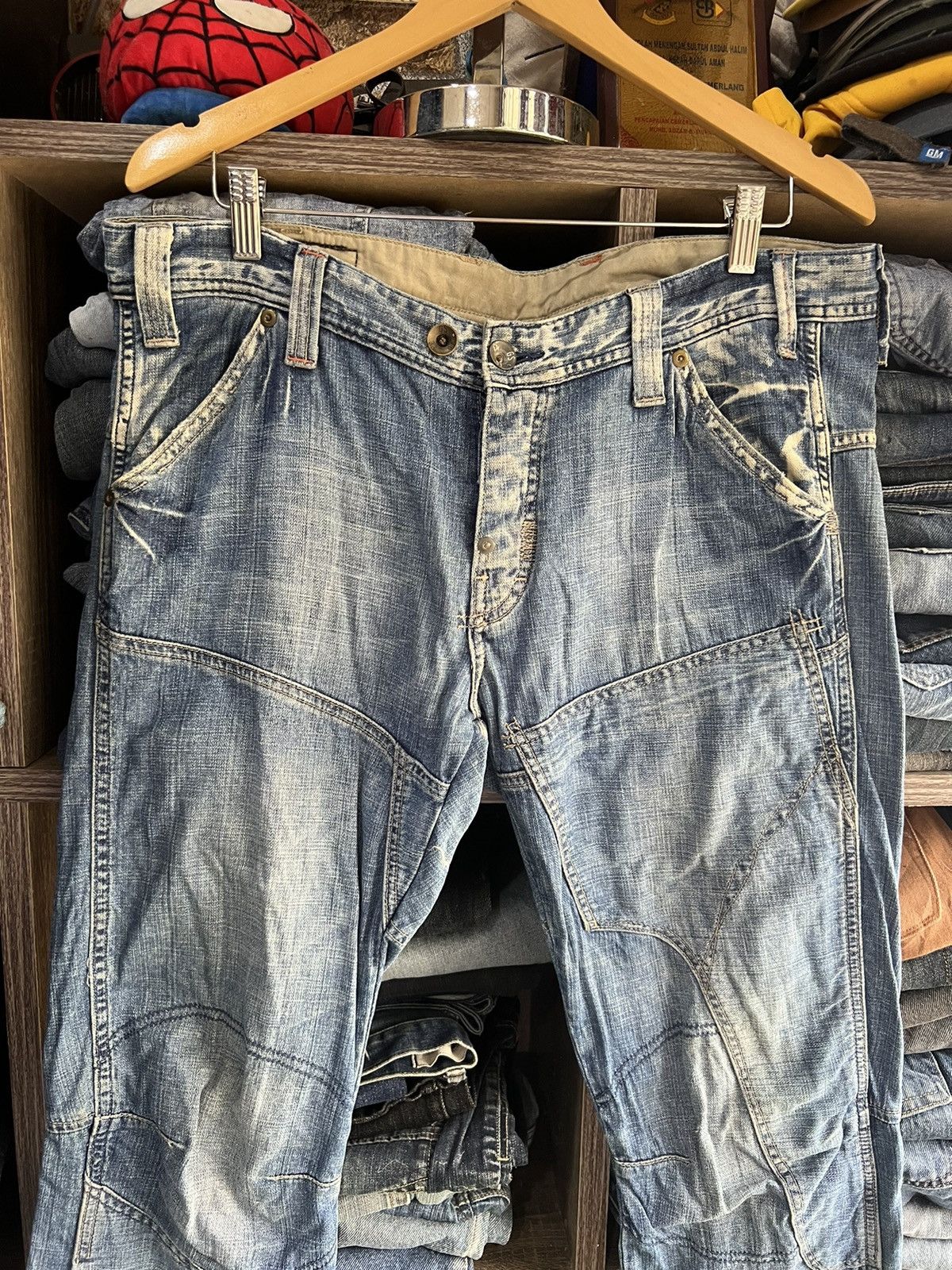 G-Star 🔥G-Star Raw Double Knees Distressed Denim Size US 37 - 3 Thumbnail