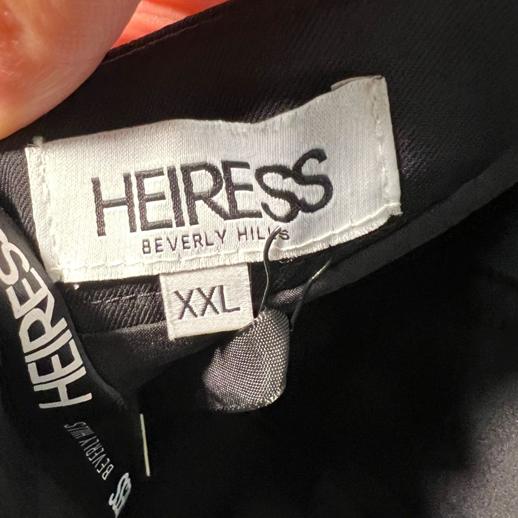 Vintage Heiress Beverly Hills Black Halter A-Line Mini Dress 2XL Women Sleeveless Short Contour Dress Size XXL / US 16-18 / IT 52-54 - 3 Thumbnail