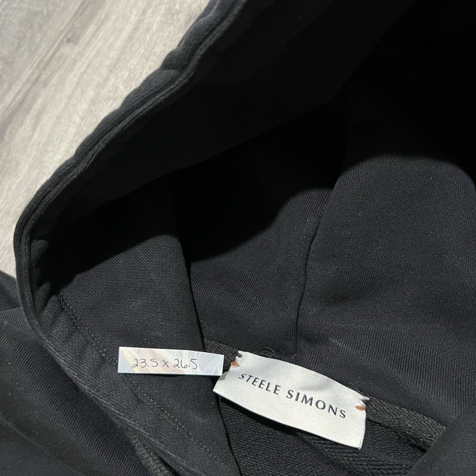 Vintage Steele Simons Black Heavy Cotton USA Luxury Men's Hoodie L Size US L / EU 52-54 / 3 - 4 Thumbnail