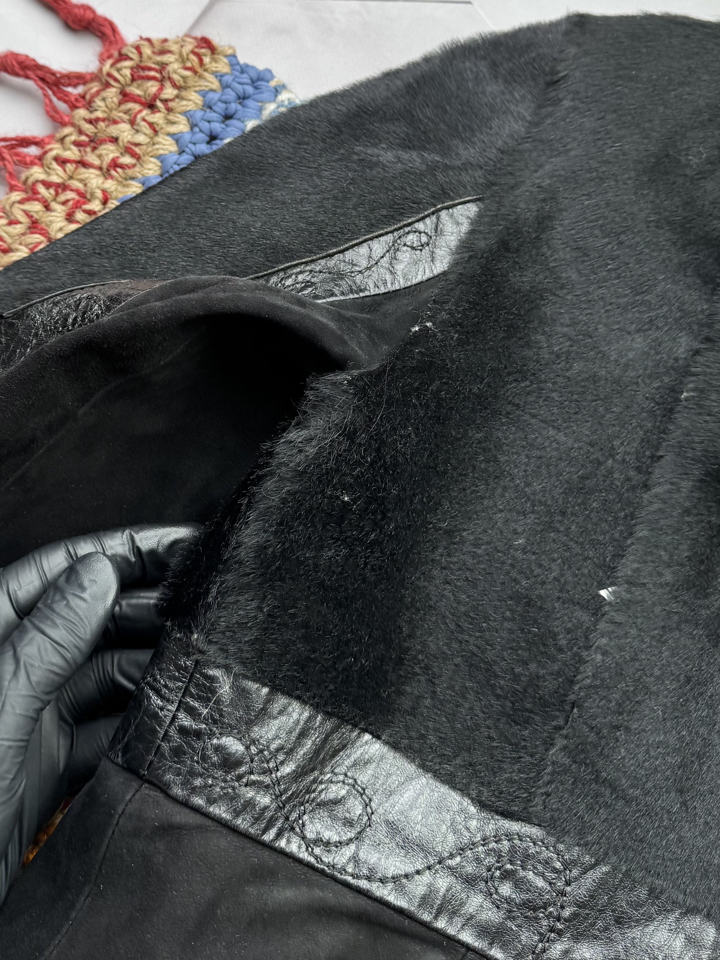 Japanese Brand Vintage Suede/Real Fur Cropped Jacket (E4) Size XS / US 0-2 / IT 36-38 - 11 Thumbnail