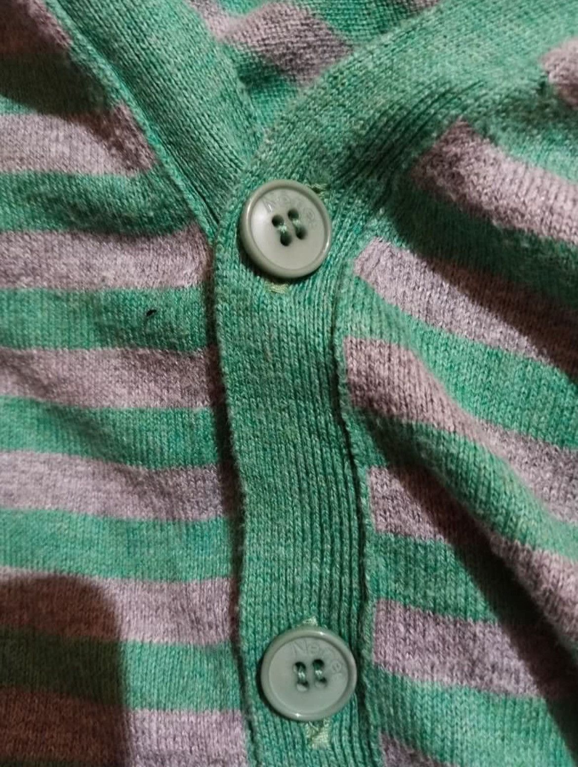 Issey Miyake × Japanese Brand × Ne-Net Ne net Cat Logo Stripe Cardigan Sweatshirt Size US S / EU 44-46 / 1 - 4 Thumbnail
