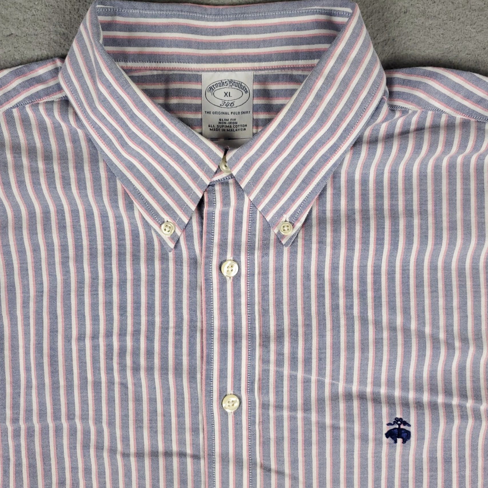 Brooks Brothers Brooks Brothers Shirt Adult XL Blue Striped Button-Down Cotton Long Sleeve Dress Shirt Casual Workwear Classic American Mens Size US XL / EU 56 / 4 - 2 Thumbnail