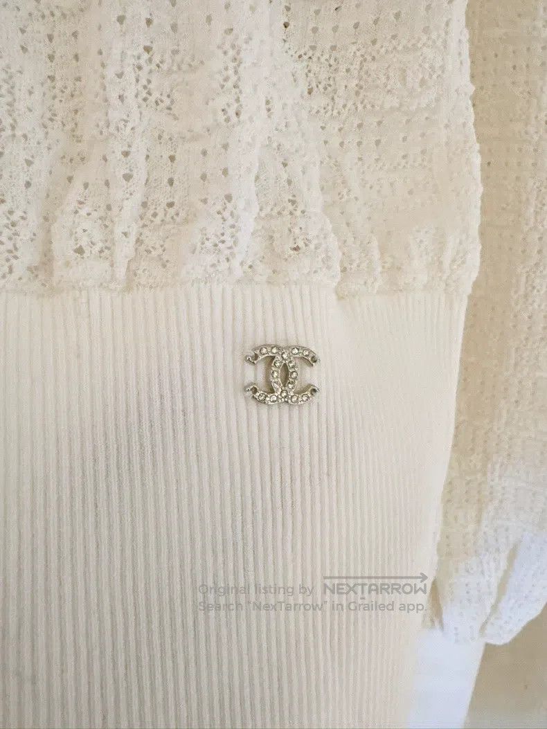 Chanel Chanel 22B ruffled logo knitwear sweater Size XXS / US 00 / IT 34 - 7 Thumbnail