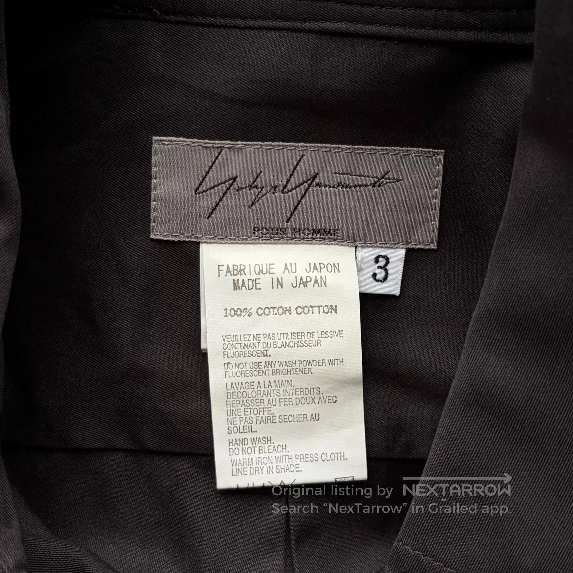 Yohji Yamamoto black cotton long sleeve shirt by Yohji Yamamoto. Size US M / EU 48-50 / 2 - 7 Thumbnail