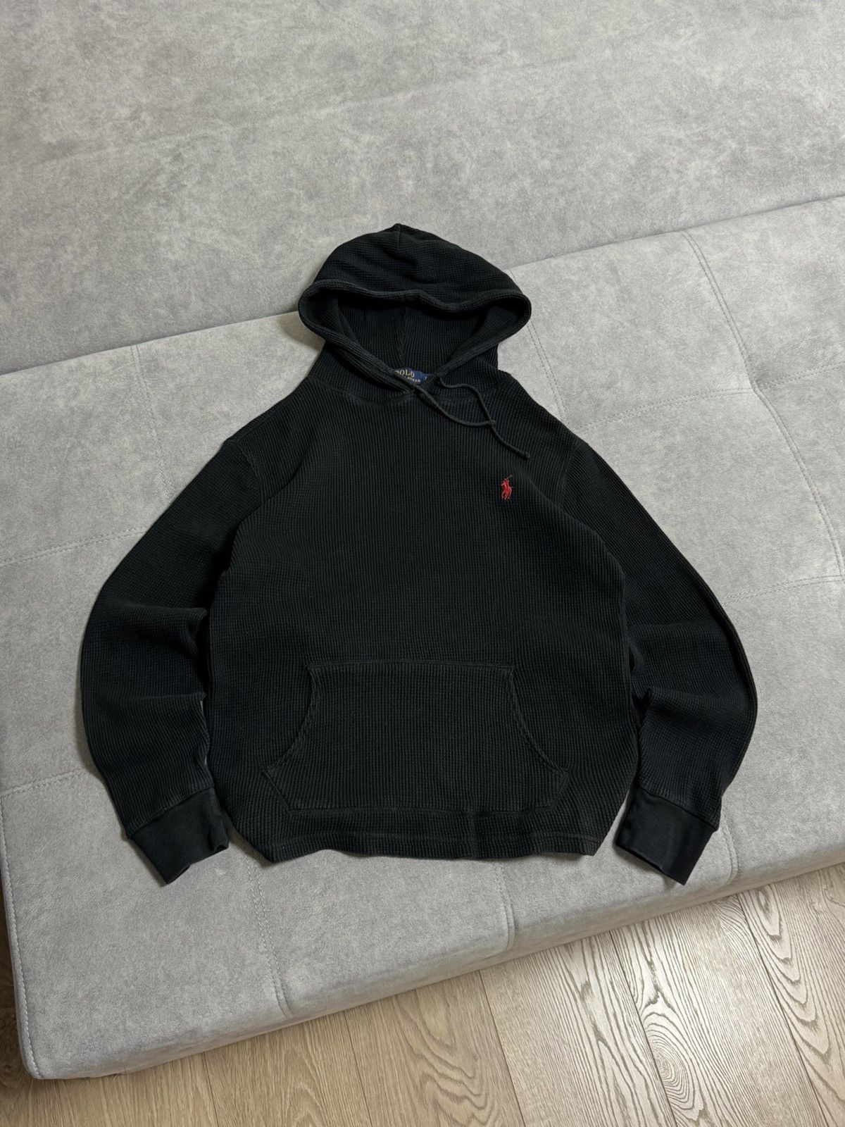 Polo Ralph Lauren × Vintage Vintage Polo Ralph Lauren black faded hoodie Y2K size M Size US S / EU 44-46 / 1 - 2 Thumbnail