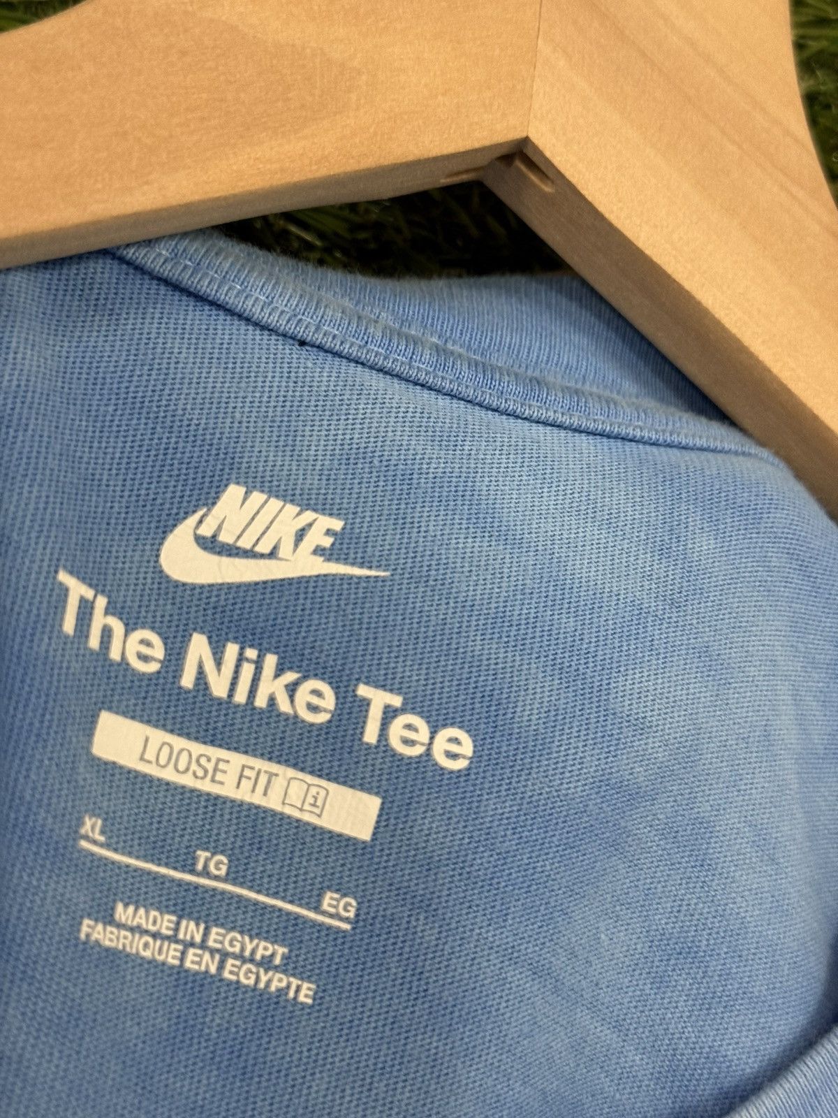 Nike Nike Vintage Oversized Throwback Swoosh Blue Loose Logo Tee Size US XL / EU 56 / 4 - 4 Thumbnail