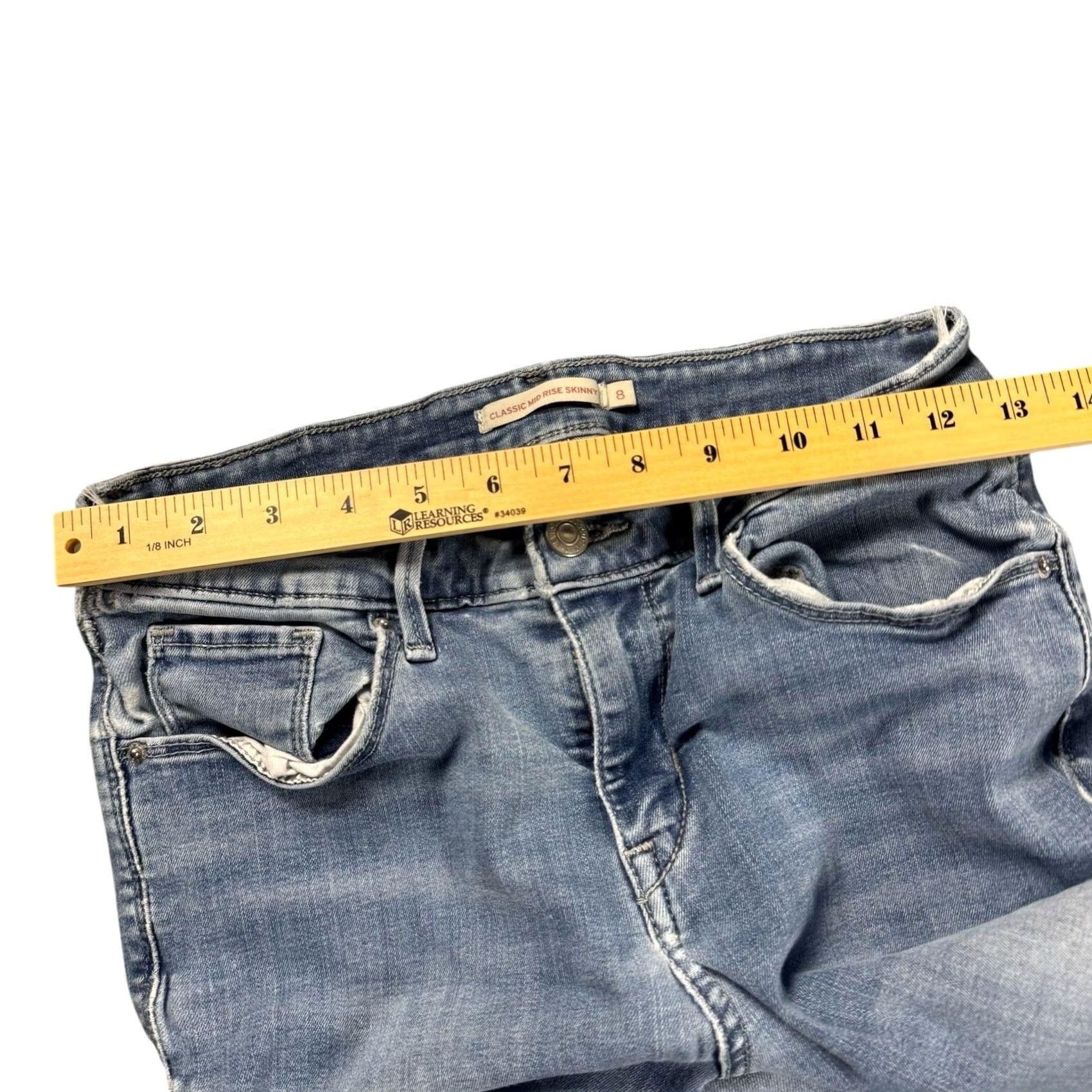 Levi's Levi's Jeans Skinny Women's 8 Mid Rise Classic Fit Stretch Denim Grunge Blue 5-Pocket Mens Womens Girls Accessories Belt Loops Denim jean Size 30" / US 8 / IT 44 - 7 Thumbnail