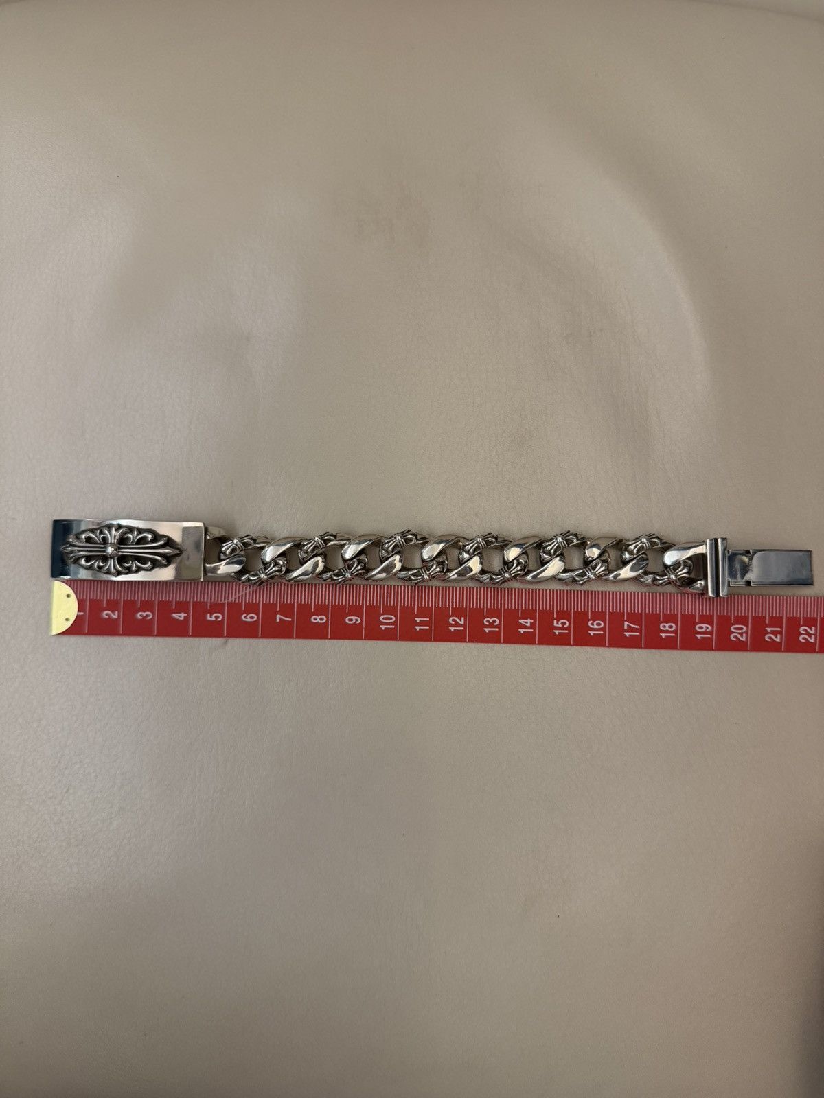 Chrome Hearts Chrome Hearts Floral Cross Fancy Link ID Bracelet Size ONE SIZE - 17 Thumbnail