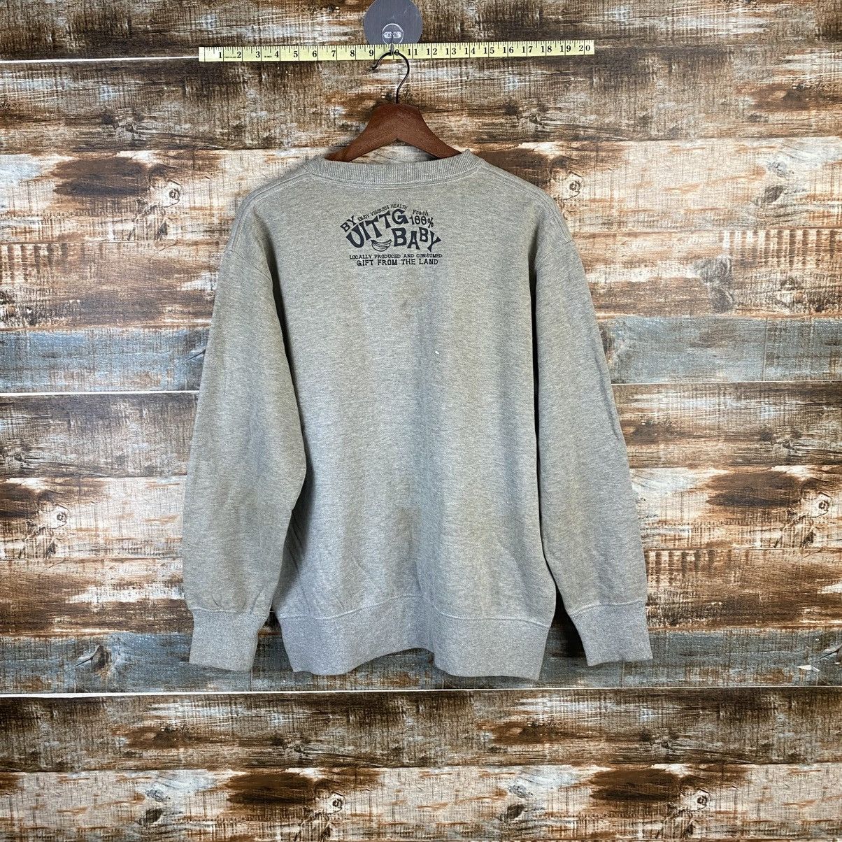 Japanese Brand DL Uittg Baby Gray Vintage thrashe Sweatshirt #C1200 Size US L / EU 52-54 / 3 - 12 Thumbnail