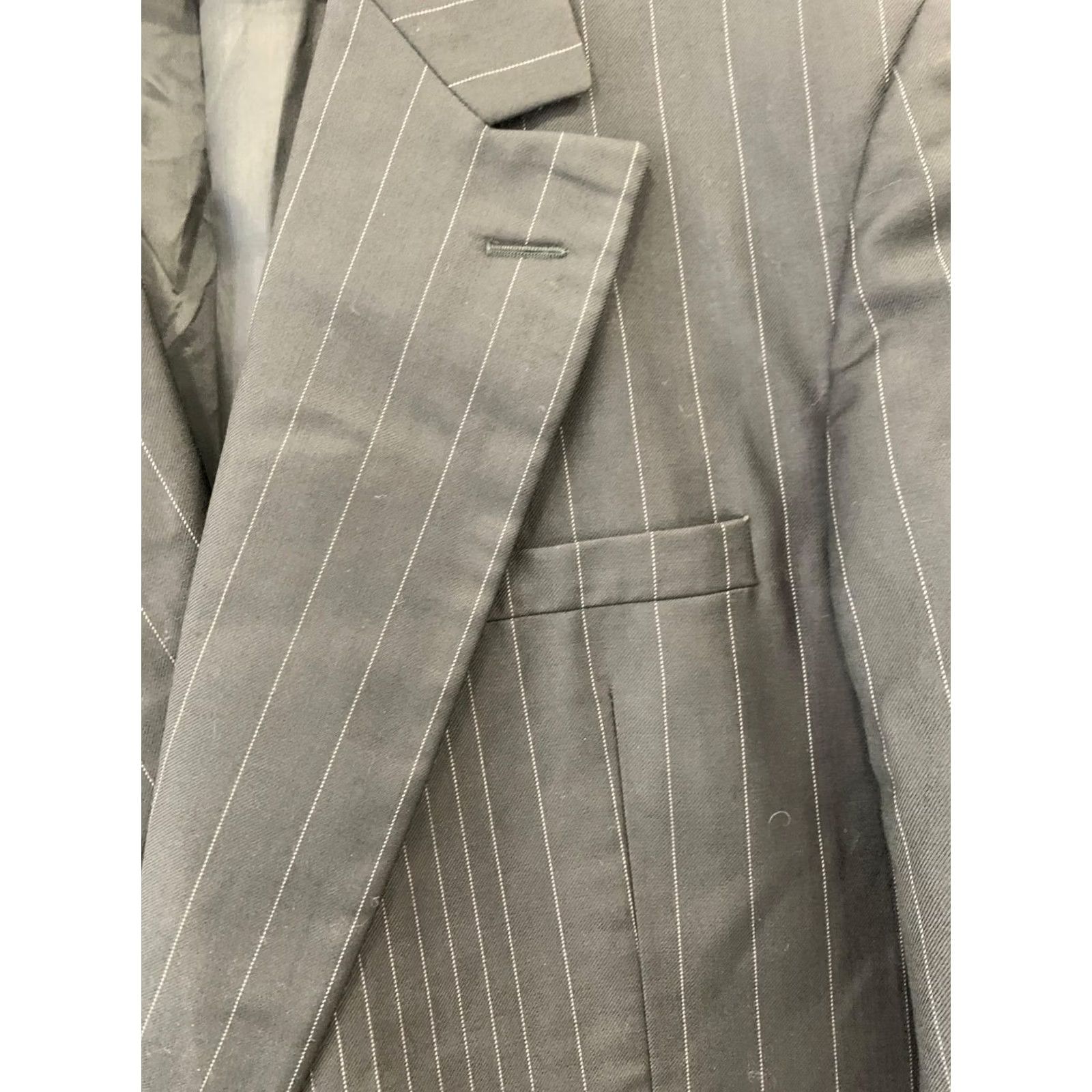 Versace VINTAGE Versace Classic V2 Pinstripe Double Breasted Blazer Jacket Mens 40R Black#151 Size 40R - 6 Thumbnail