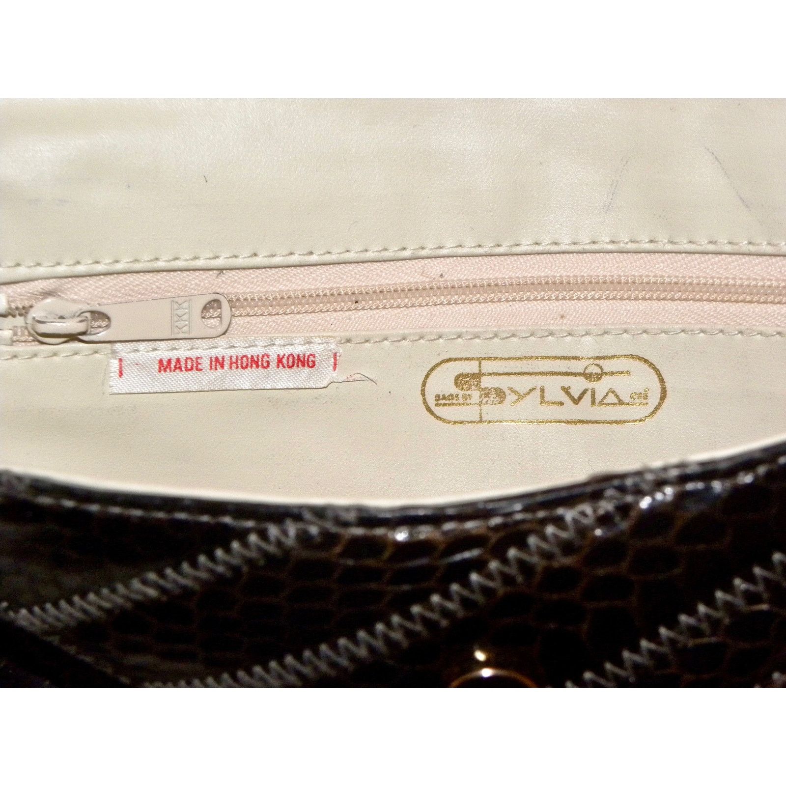 Vintage 70s 80s Gray Snakeskin Envelope Shoulder Bag w Leather Strap Size ONE SIZE - 8 Thumbnail