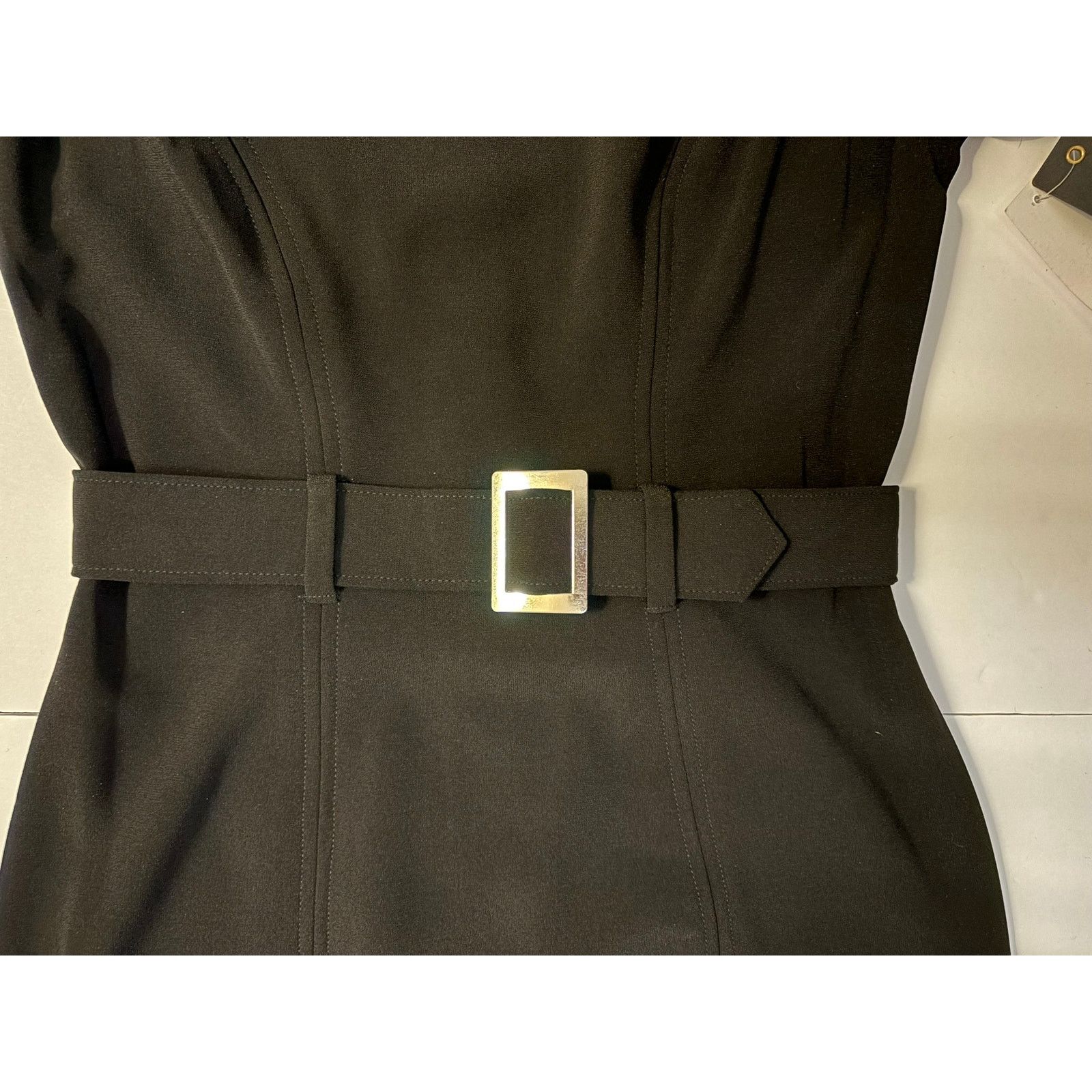 Other NWT City Studio Black Mini Dress Short Sleeve Belted Size 1 Size XS / US 0-2 / IT 36-38 - 6 Thumbnail