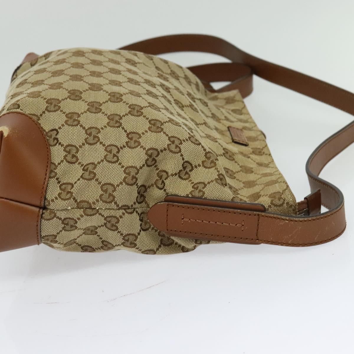 Gucci GUCCI GG Canvas Web Sherry Line Shoulder Bag Beige Red Green Size ONE SIZE - 5 Thumbnail