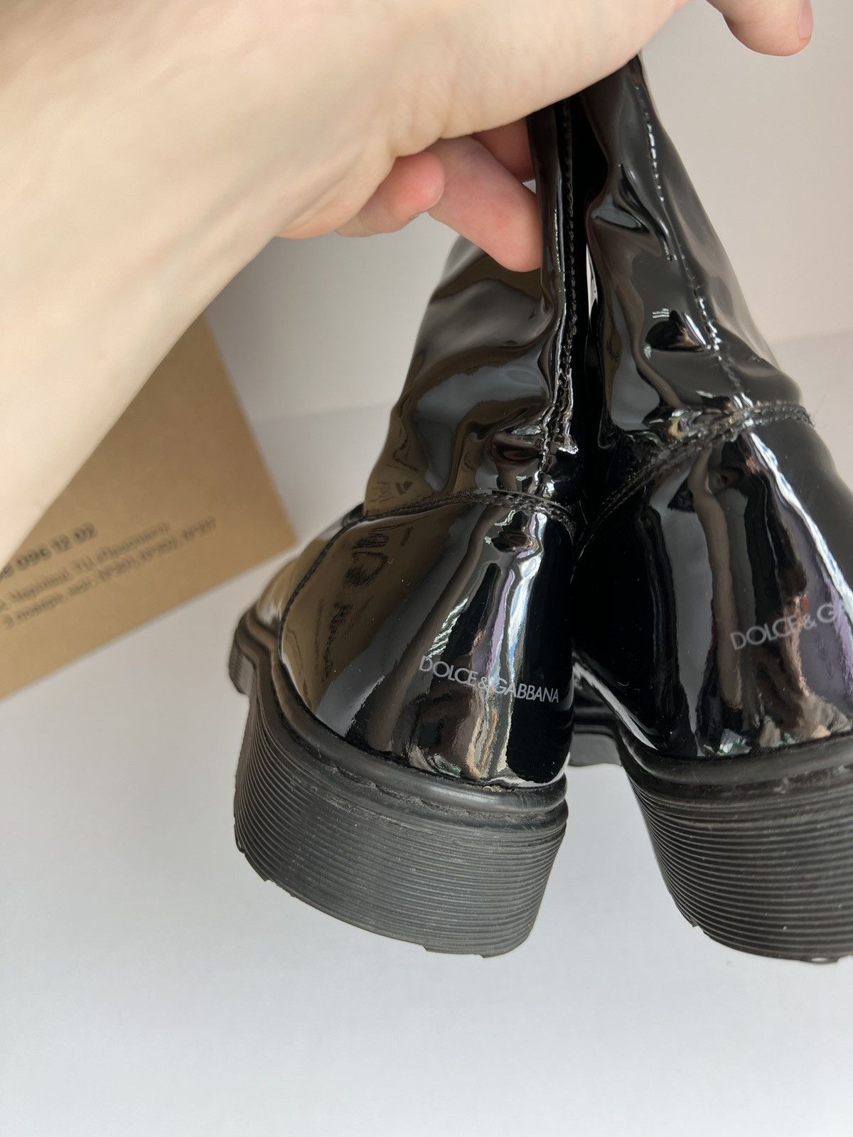 Designer × Dolce & Gabbana × Vintage Vintage Dolce Gabbana lacquered Black Shoes Size US 7 / IT 37 - 11 Thumbnail