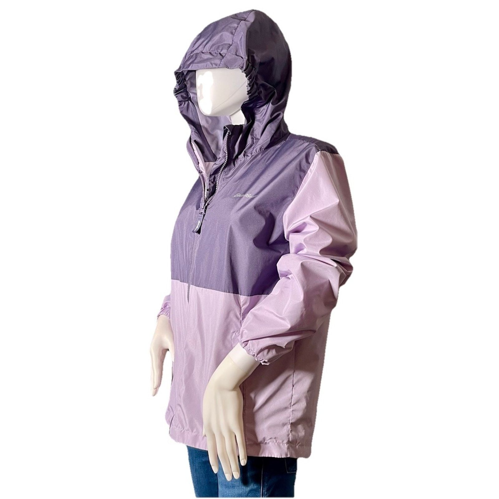 Eddie Bauer Blue Eddie Bauer Women's L Cloud Cap Full Zip Rain Jacket Size L / US 10 / IT 46 - 4 Thumbnail