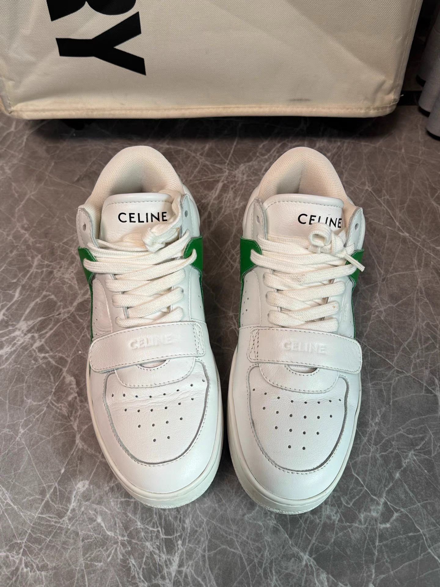 Celine Celine CT02 White & Green Color Block Sneakers K6 Size US 7 / IT 37 - 2 Thumbnail