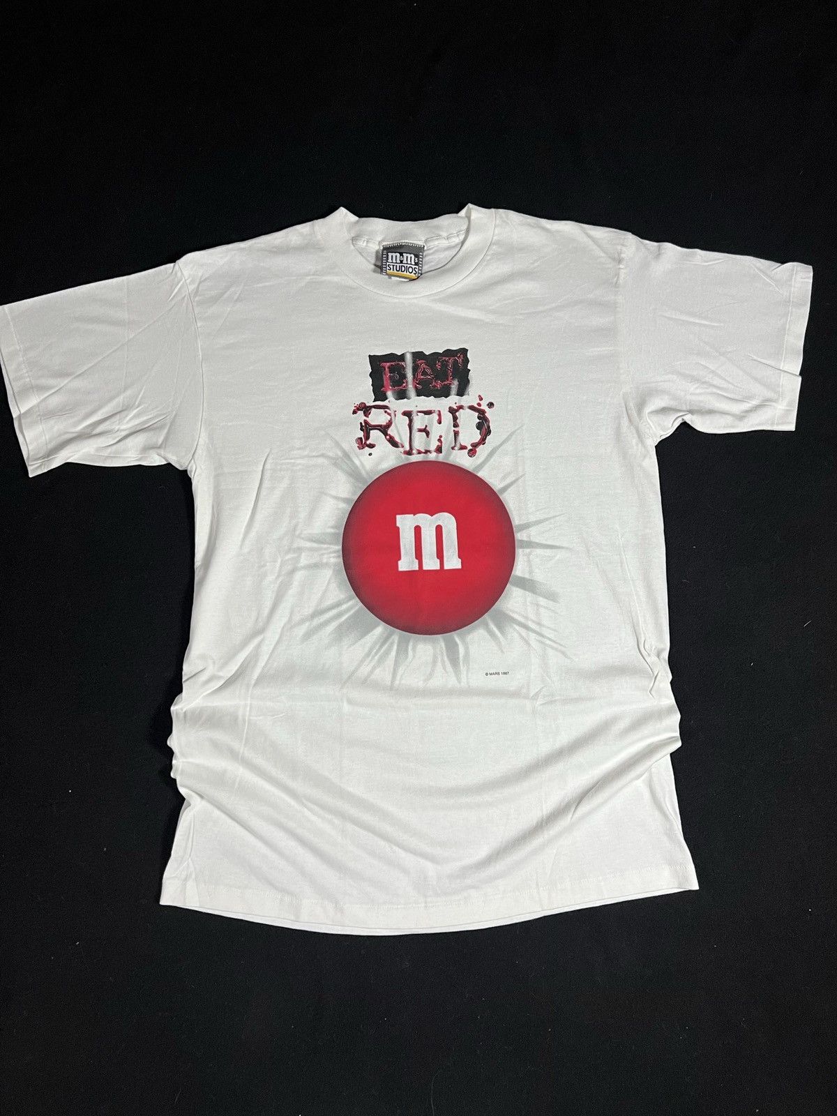 Vintage Vintage 90’s Single Stitched Red M&M Candy Promo Tee Size US L / EU 52-54 / 3 - 1 Thumbnail