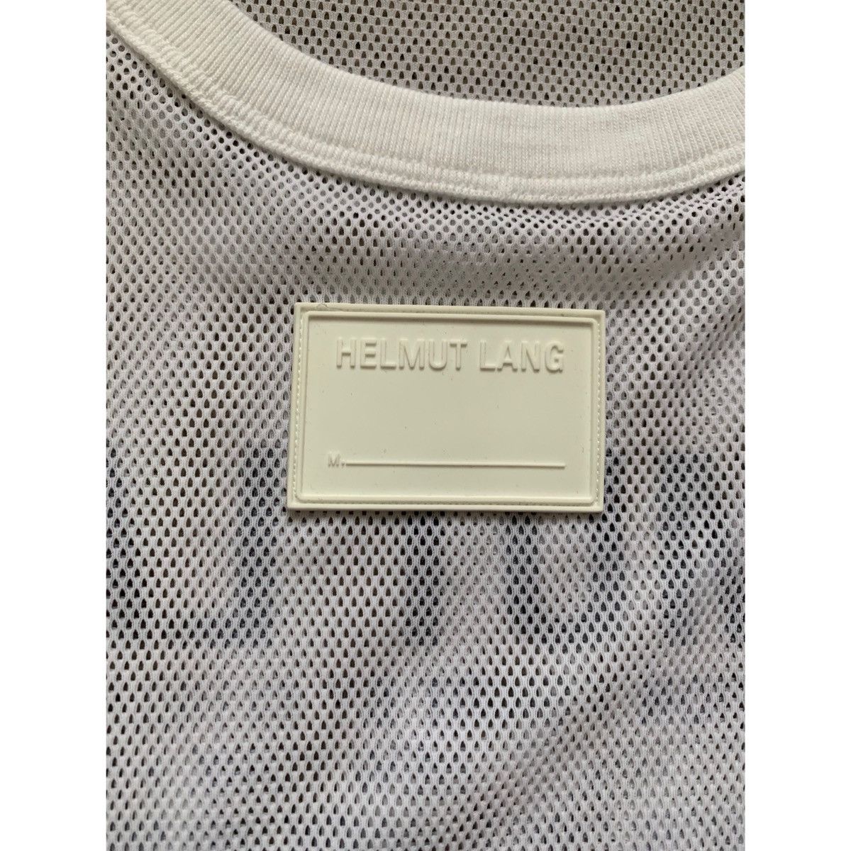 Helmut Lang HELMUT LANG WHITE LOGO MESH TOP Size US L / EU 52-54 / 3 - 14 Thumbnail