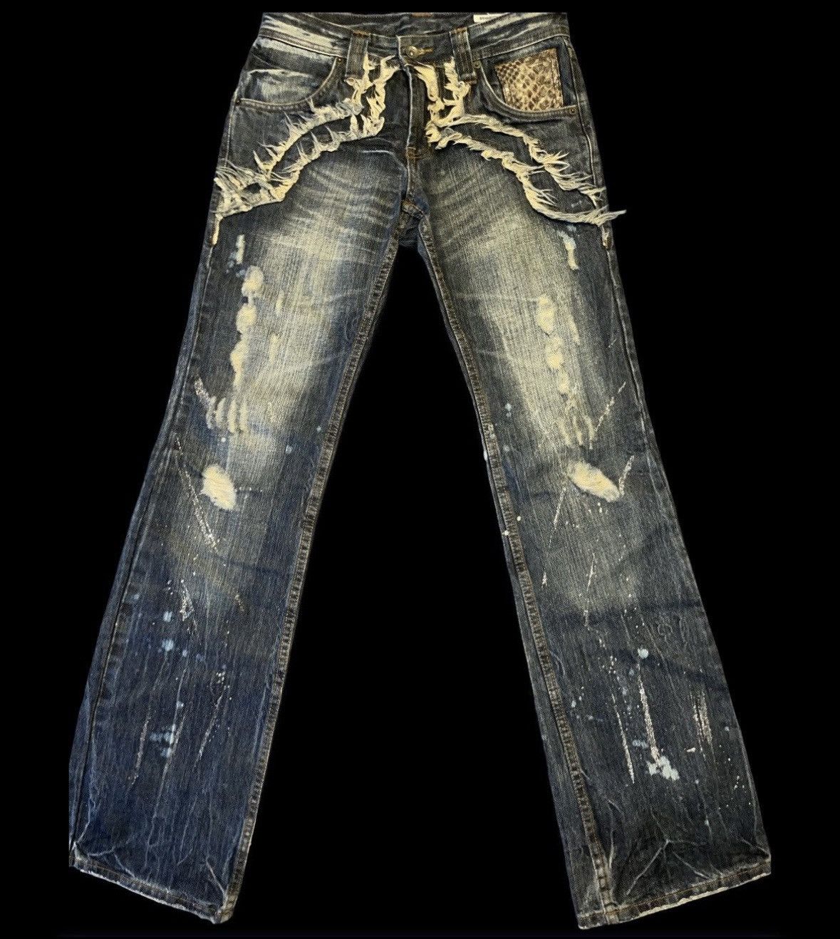 semanticdesign SEMANTIC DESIGN SNAKE SKIN DENIM JEANS Size US 30 / EU 46 - 1 Thumbnail