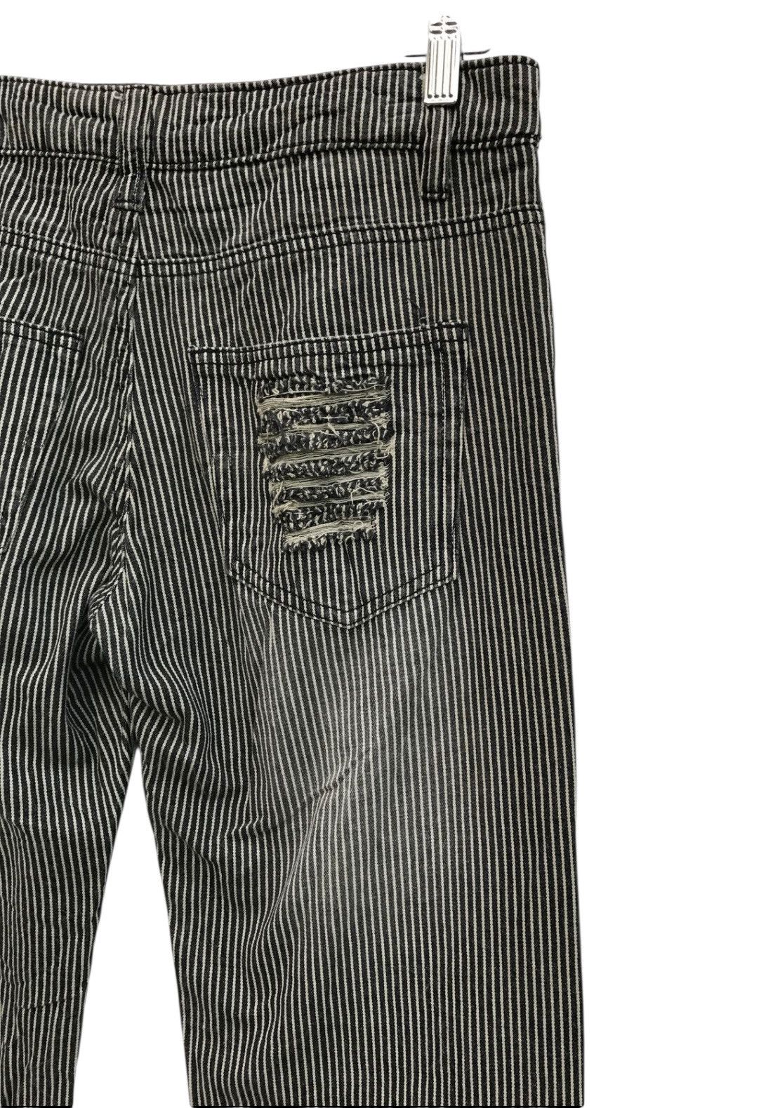 Japanese Brand Stripe Distressed Patches Casual Pants Workers Style Size US 29 - 9 Thumbnail