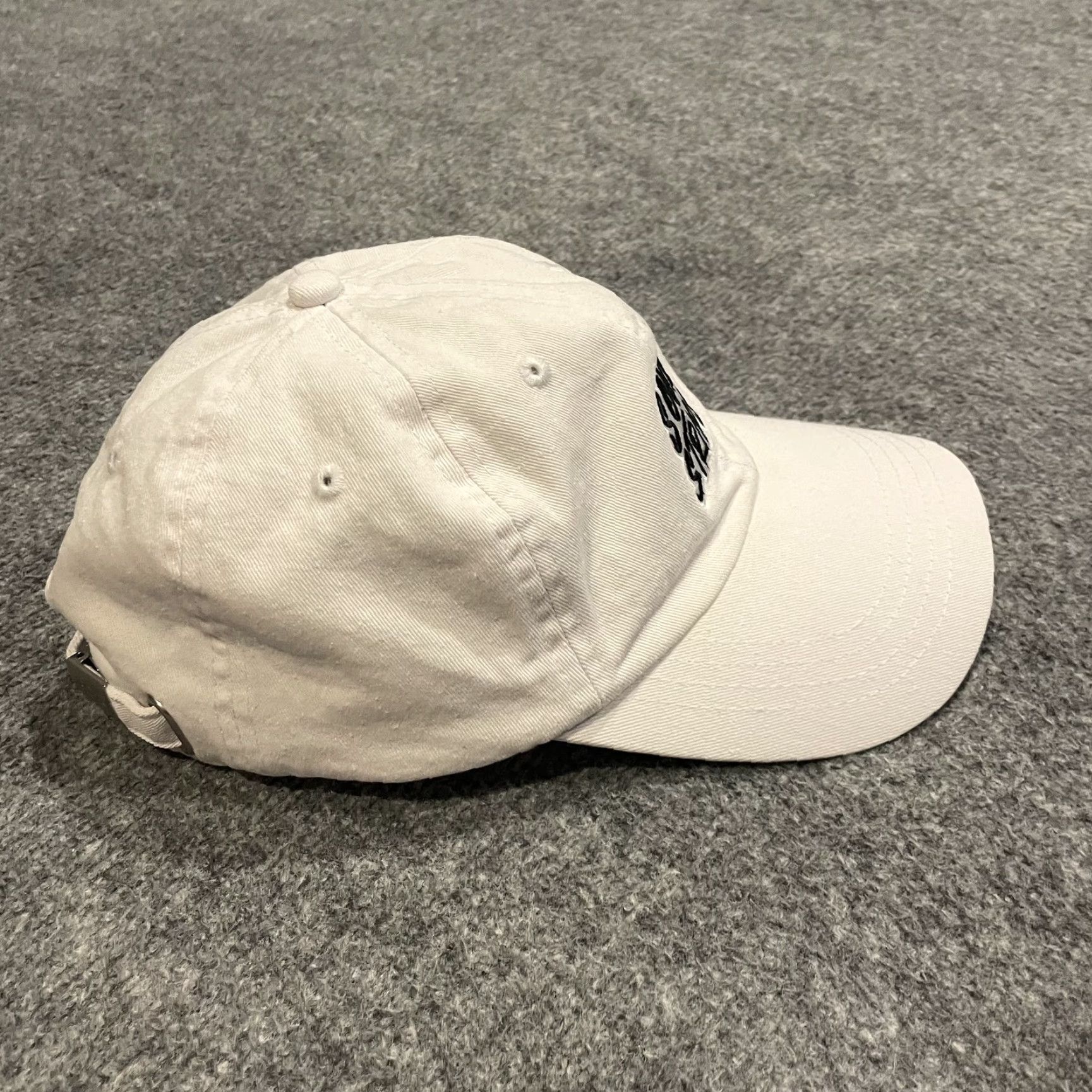 Vintage Sour Strips Hat Baseball One Size White Cotton Twill Adjustable Strap Back Men Size ONE SIZE - 5 Thumbnail