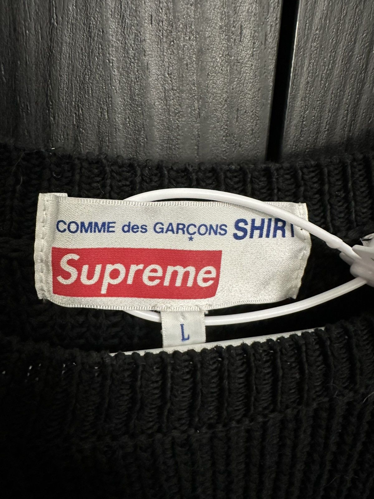 Comme des Garcons × Supreme Supreme Commes Des Garcons CDG Shirt Sweater Black FW18 Size US L / EU 52-54 / 3 - 4 Thumbnail