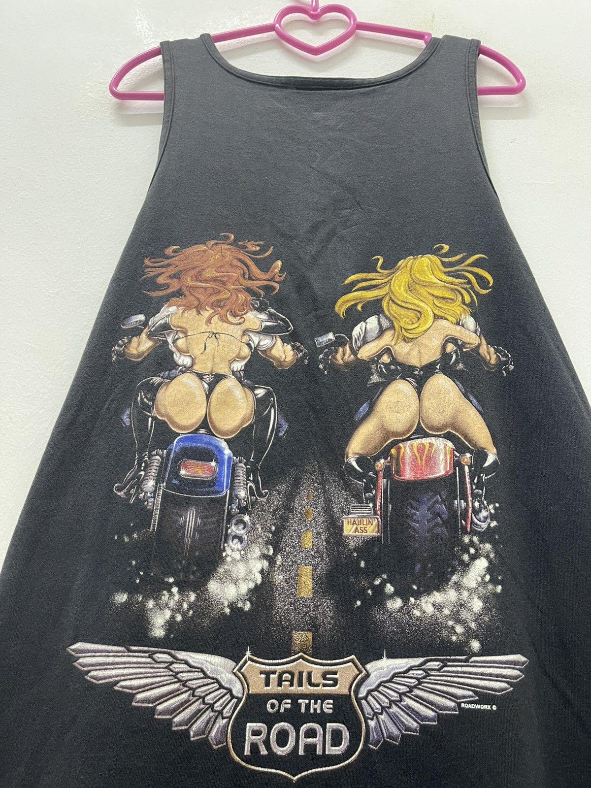 Harley Davidson Rare Vintage TAILS OF THE ROAD Ass Murina Made in USA Size US XL / EU 56 / 4 - 2 Thumbnail