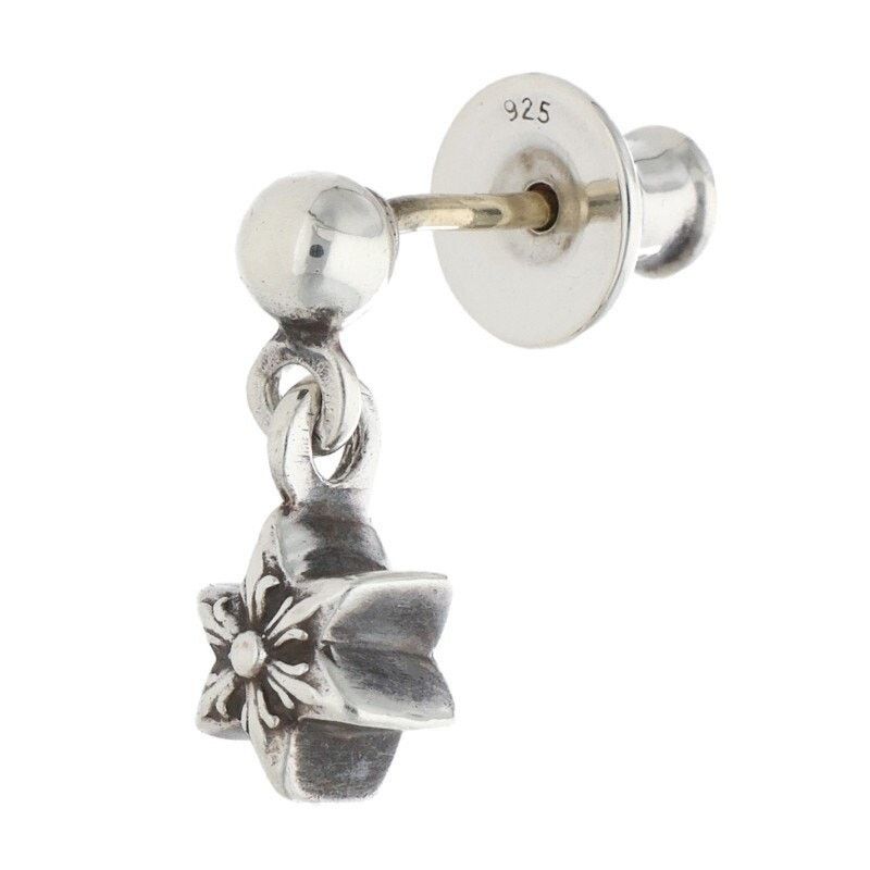 Chrome Hearts Chrome Hearts Tiny Stardrop Silver Earring Size ONE SIZE - 1 Thumbnail