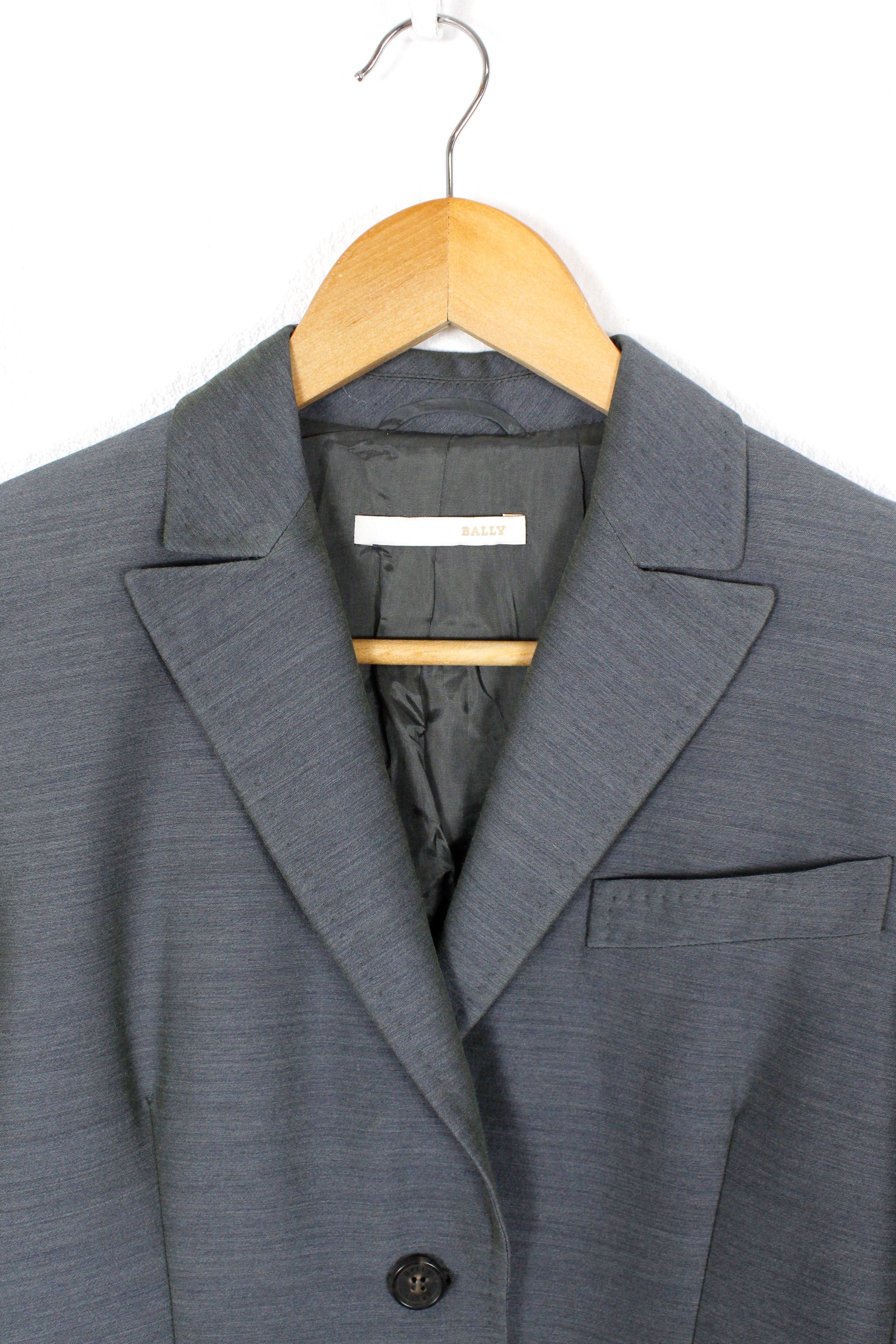 Bally Womens Bally Italy Gray Wool Blazer Jacket 38 size Size XS / US 0-2 / IT 36-38 - 2 Thumbnail